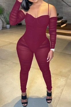 Solid Color Party See-Through Jumpsuit -Clothing-PrettyTina C21092703 RE 1 4c954e53 87a2 4726 ba39 a8e4203c3c11