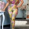 Abstract Print Party Jumpsuit