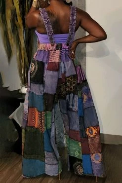 Color Block Cool Jumpsuit (Without Tube Top) -Clothing-PrettyTina C22072041 PU 2 47584fe4 884c 4c97 a0a5 15cebdbb0cee