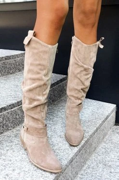 Solid Color Nautical Zip Through Boots