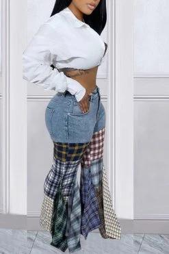 Houndstooth Cool Ruffle Pants 16 Houndstooth Cool Ruffle Pants -Clothing-PrettyTina C22121356 LB 3