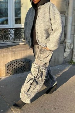 Solid Color Punk Multi Pocket Wide Leg Jeans -Clothing-PrettyTina C23020842 AS 3 ab90095c 034e 4f19 ba47 379121e5b153