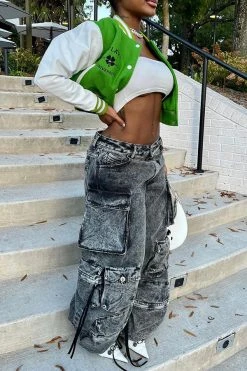 Solid Color Punk Multi Pocket Wide Leg Jeans -Clothing-PrettyTina C23020842 AS 9 3547e65d 3eca 4086 969e 77c536167797