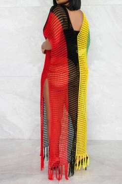 Color Block Crochet Beachy Side Split Tassel Hem Beachwear -Clothing-PrettyTina C23030746 RT 3 d4c6f71c 2fcd 4a5b a171 aa243be7f4ae