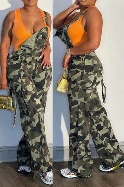 Camouflage Modern Multi Pocket Suspenders Jumpsuit 7 Camouflage Modern Multi Pocket Suspenders Jumpsuit -Clothing-PrettyTina C23041980 CF 3