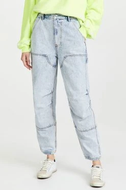 Solid Color On-trend Ribbons Decor Jeans -Clothing-PrettyTina C23051207 BL 3