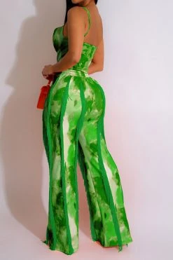 Tie Dye Rocking Tassel Pant Suit -Clothing-PrettyTina C23053188 GR 2