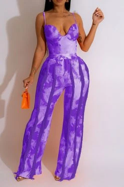Tie Dye Rocking Tassel Pant Suit -Clothing-PrettyTina C23053188 PU 1