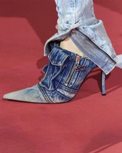 Patchwork Modern Pointed Toe Denim Heels -Clothing-PrettyTina C23062843 BL 4