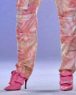 Patchwork Modern Pointed Toe Denim Heels -Clothing-PrettyTina C23062843 PI 1