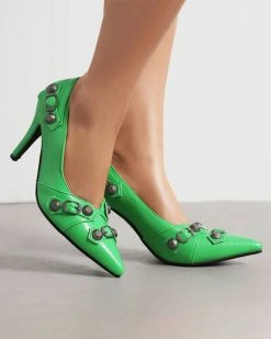 Rivet Design Punk Pointed Toe Heels -Clothing-PrettyTina C23062844 GR 3