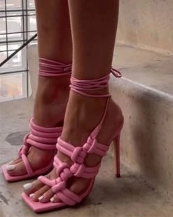 Multi-Strap Knotted Romantic Strappy Sandals