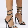 Crystal Glitter Romantic Ankle Warp Strap Sandals