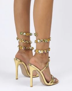 Crystal Glitter Romantic Ankle Warp Strap Sandals -Clothing-PrettyTina C23062864 GO 4