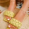Solid Color Braided Urban Flat Slippers