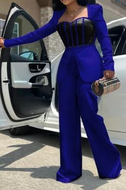 Patchwork Undeniable Layered Jumpsuit -Clothing-PrettyTina C23071459 BL 1