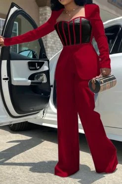 Patchwork Undeniable Layered Jumpsuit -Clothing-PrettyTina C23071459 WR 1