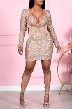 Sequined Striking Mini Dress -Clothing-PrettyTina H20102215 11 bfe51d42 d381 4816 982c 67262deb8c85