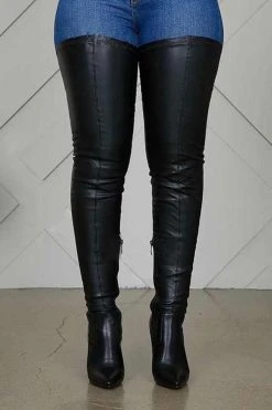 Solid Color High Heels Modern Zip Through Boots -Clothing-PrettyTina H21011928 2 3cfe062e b2a8 4e2f bcc6 44cbe2c946bf