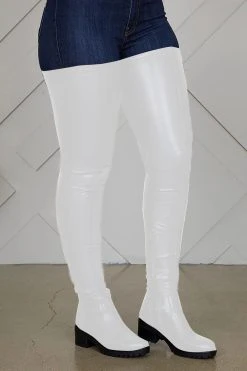 Solid Color On-trend Thigh-Length Boots -Clothing-PrettyTina H21011929 5