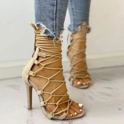 Solid Color Chic Lace-Up Knotted Stiletto Sandals -Clothing-PrettyTina H21040120 5 d892cf00 0678 41e2 88d1 f05b376b0c64