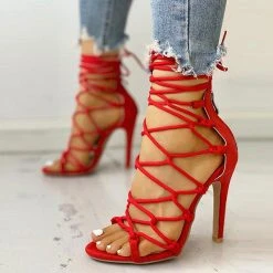 Solid Color Chic Lace-Up Knotted Stiletto Sandals -Clothing-PrettyTina H21040120 6 76dcbe8d b109 490a afd9 ab683230c5c4