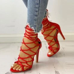 Solid Color Chic Lace-Up Knotted Stiletto Sandals -Clothing-PrettyTina H21040120 8 653fedd4 2319 42f6 8419 df551d696461