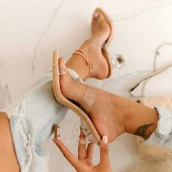 Transparent Strap Modern High Sandals -Clothing-PrettyTina H21060310 2