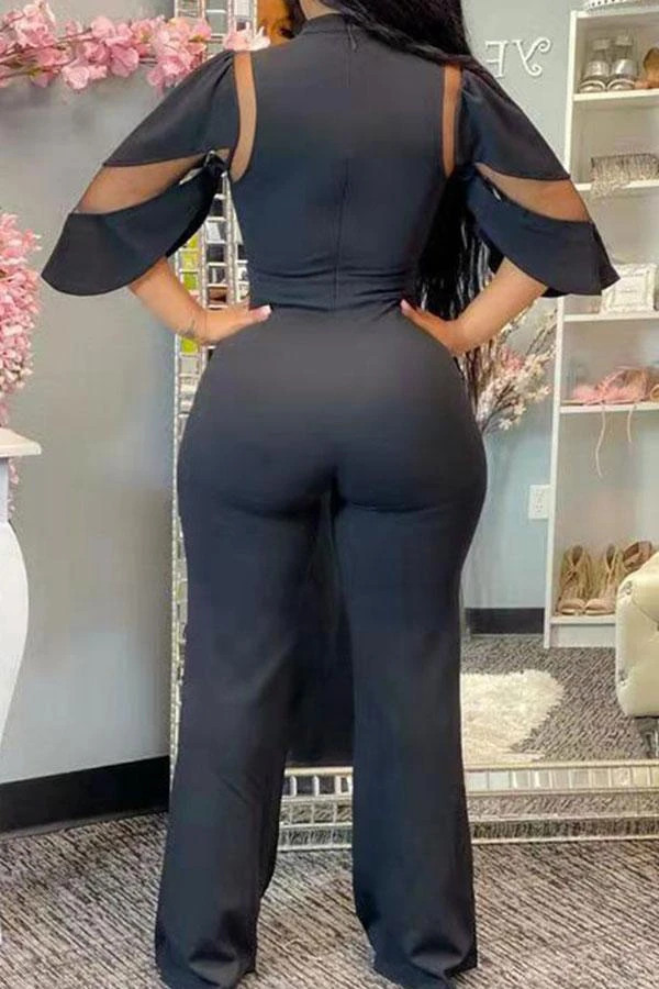 Mesh Patchwork Glamorous Jumpsuit 6 Mesh Patchwork Glamorous Jumpsuit - Image 6