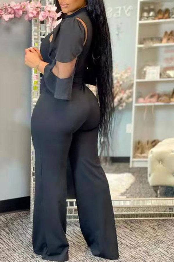 Mesh Patchwork Glamorous Jumpsuit 7 Mesh Patchwork Glamorous Jumpsuit - Image 7