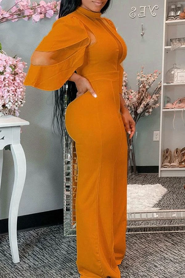 Mesh Patchwork Glamorous Jumpsuit 9 Mesh Patchwork Glamorous Jumpsuit - Image 9