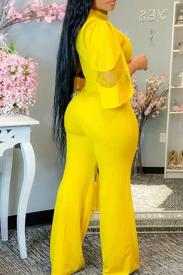 Mesh Patchwork Glamorous Jumpsuit 3 Mesh Patchwork Glamorous Jumpsuit - Image 3