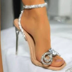 Crystal Clear Butterfly Pretty Square Toe Stiletto Sandals 5 Crystal Clear Butterfly Pretty Square Toe Stiletto Sandals -Clothing-PrettyTina H21072805 AP 3 23b1e15b d20e 410b bb45 73e9c8972cbb