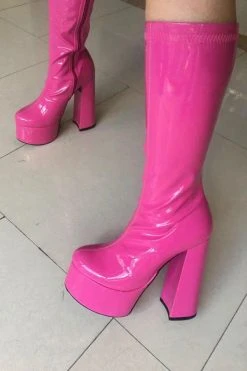 Solid Color Whimsical Zipper Block Platform Boots -Clothing-PrettyTina H21102005 RR 2 1fd26162 671d 49ea bfa8 dadaa013c3a2