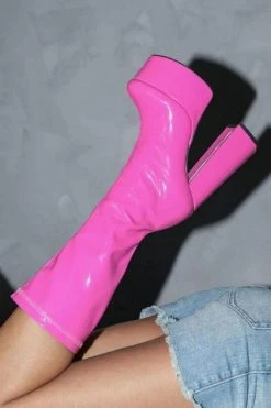 Solid Color Whimsical Zipper Block Platform Boots -Clothing-PrettyTina H21102005 RR 4 1393809c 0916 4ae0 af35 fc927a18aa7f