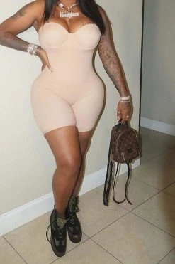 Solid Color Spaghetti Strap Simple Bodycon Romper -Clothing-PrettyTina H22021533 AP 5 fdc9abce a135 46eb 9aa0 81fc09f12086