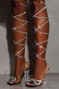 Rhinestone Sparkly Bowknot Strappy Clear Pyramid Heeled Sandals -Clothing-PrettyTina H22031623 RT 2 c98da6e0 cd22 47b4 b11f 3dd51550df7a