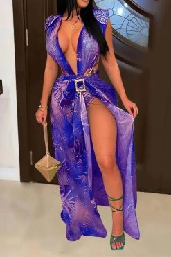 Leaf Print Romantic Cutout One Piece & Cover Up 21 Leaf Print Romantic Cutout One Piece & Cover Up -Clothing-PrettyTina H22050355 BL 1 d13d245a 22dc 42d6 9b33 509138b020ca