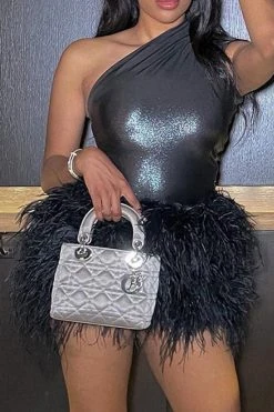 Solid Color Undeniable Feather Dress Suit -Clothing-PrettyTina H22090618 BK 2 1a4f0026 7010 40ba a1a6 077aa1822187