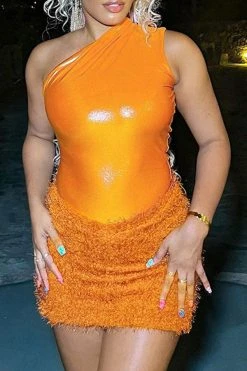 Solid Color Undeniable Feather Dress Suit -Clothing-PrettyTina H22090618 OR 1 17e79c26 f1f0 4139 b620 445966b69a0d