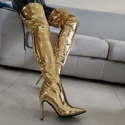 Solid Color Undeniable Over The Knee Patent Leather Boots -Clothing-PrettyTina H22100917 GO 4 54348b43 b509 421b bea3 bff2246eb3cf