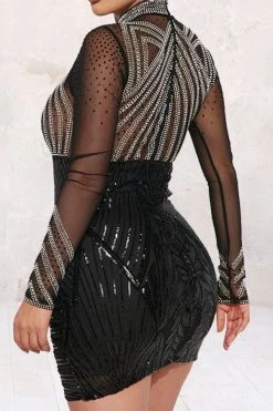 Rhinestone Patchwork Shimmery Sequined Mini Dress 5 Rhinestone Patchwork Shimmery Sequined Mini Dress -Clothing-PrettyTina H22121439 BK 3 7c406b8e d355 413c b9b1 65f7c8ff2240