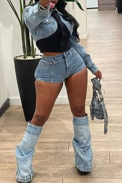 Denim Patchwork Unique Jacket 7 Denim Patchwork Unique Jacket -Clothing-PrettyTina H22122713 LB 4