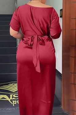 Solid Color Simple Strappy Dress Suit -Clothing-PrettyTina H23021646 RE 2