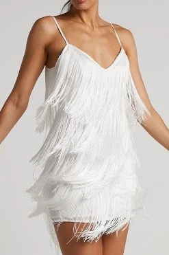 Solid Color Retro Tassel Mini Dress -Clothing-PrettyTina H23021662 WH 3 ac6307e0 9587 4211 be20 a77e9b6c7112