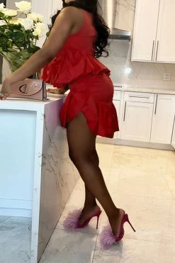 Stringy Selvedge Girly Irregular Dress Suit -Clothing-PrettyTina H23021699 RE 4