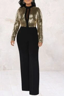 Sequined Patchwork Striking Jumpsuit -Clothing-PrettyTina H23022364 BK 3 70fcc0bb 7316 4200 9a65 b6b7f921aa03