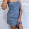 Patchwork Modern Denim Mini Dress