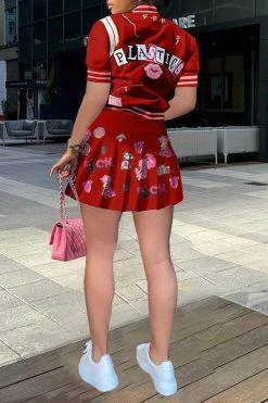 Cartoon Print Preppy Pleated Dress Suit -Clothing-PrettyTina H23030797 RE 3 bbc68156 d57e 4870 9e6a ae2a975e465e