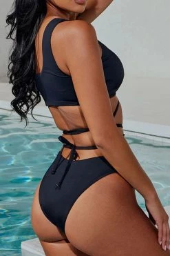 Solid Color Stylish Strappy Irregular Three Pieces -Clothing-PrettyTina H23040343 BK 3